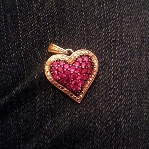 Silver heart charm